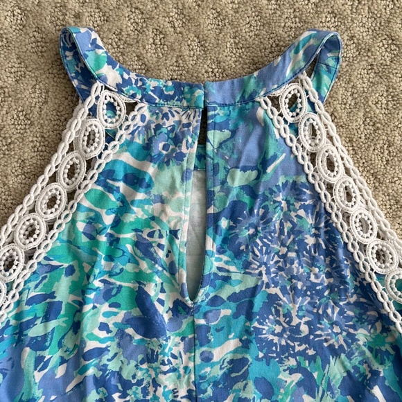 Lilly Pulitzer LaLa Romper Blue Haven Hey Hey Soleil Size XXS Summer Preppy - Picture 9 of 14